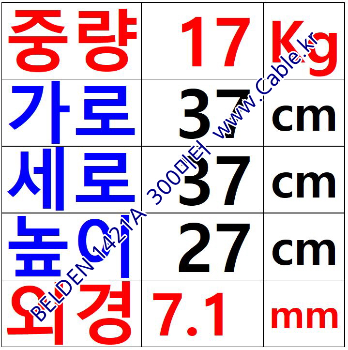 벨덴케이블 1421A BELDEN (Chrome 300m)