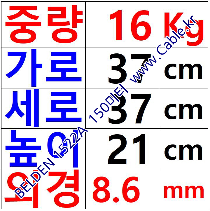 벨덴케이블 1522A BELDEN (Black 150m)
