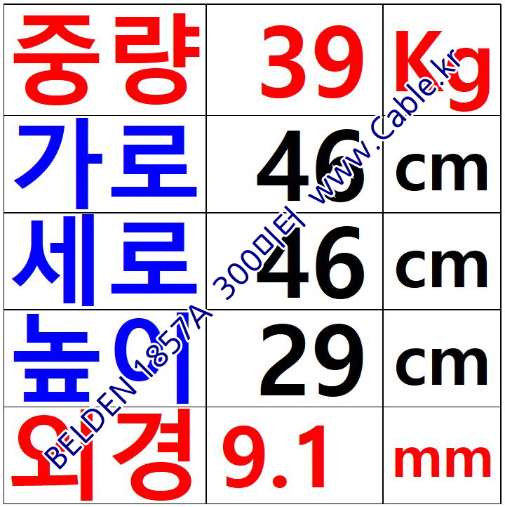 벨덴케이블 1857A BELDEN (Black 300m)