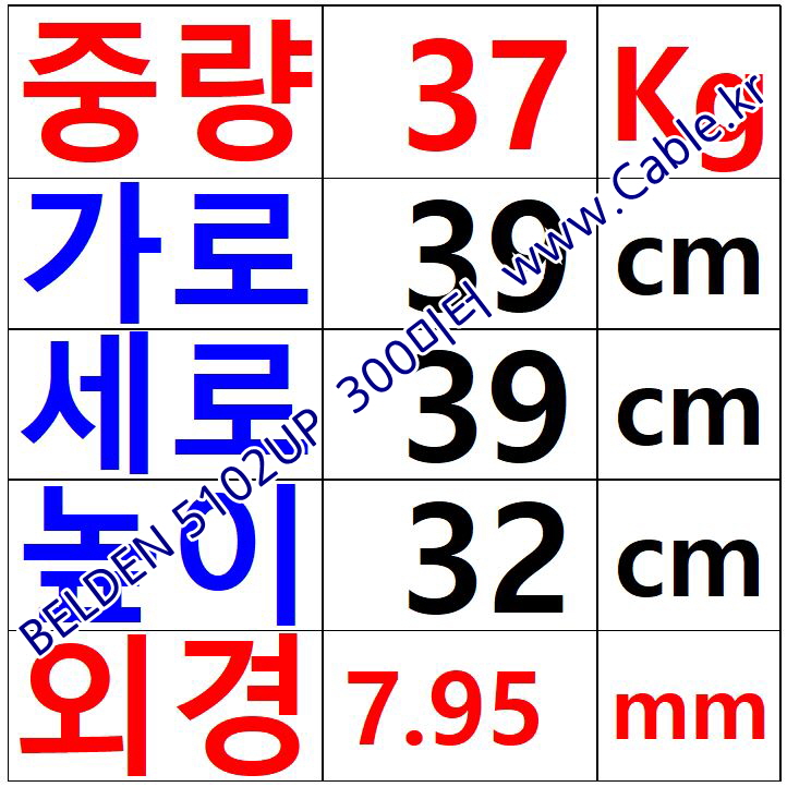 벨덴케이블 5102UP BELDEN (Black 300m)