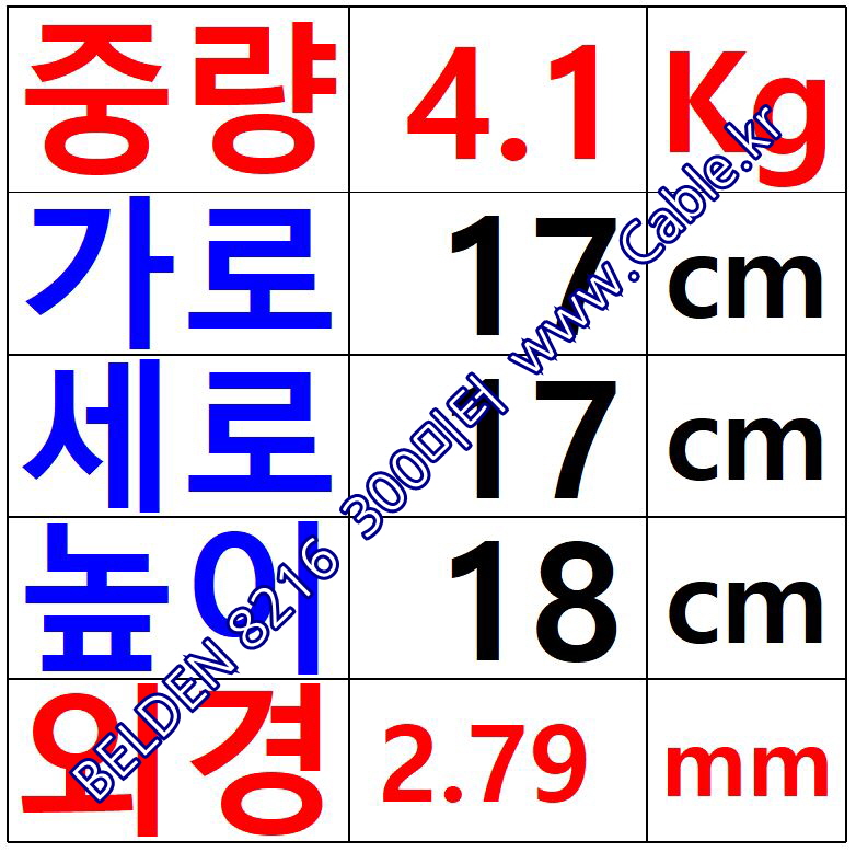 벨덴케이블 8216 BELDEN (Black 300m)