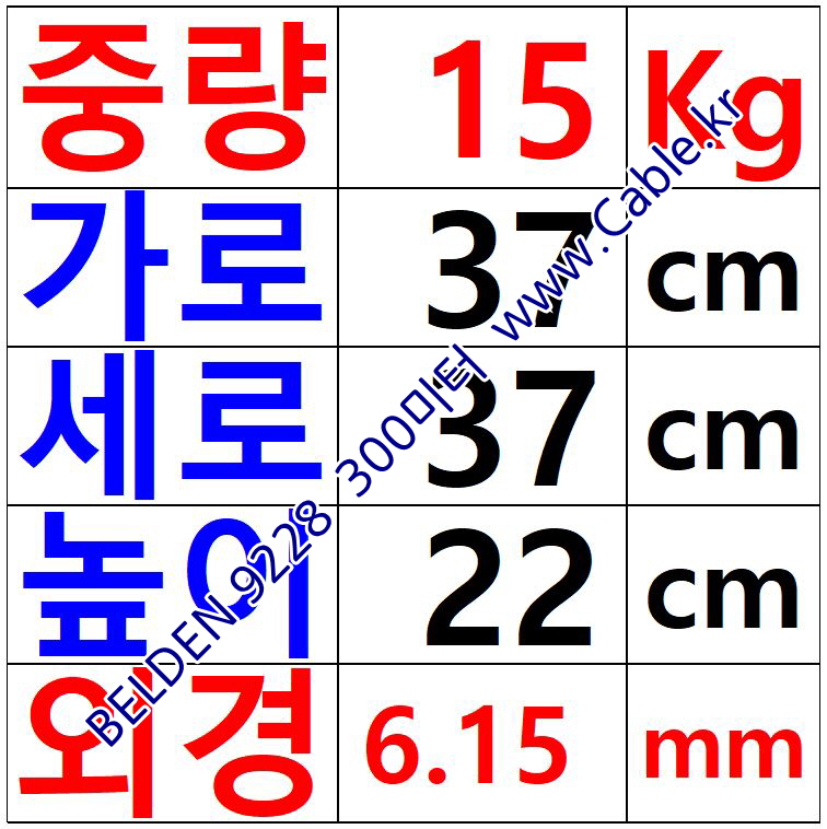 벨덴케이블 9228 BELDEN (Black 300m)