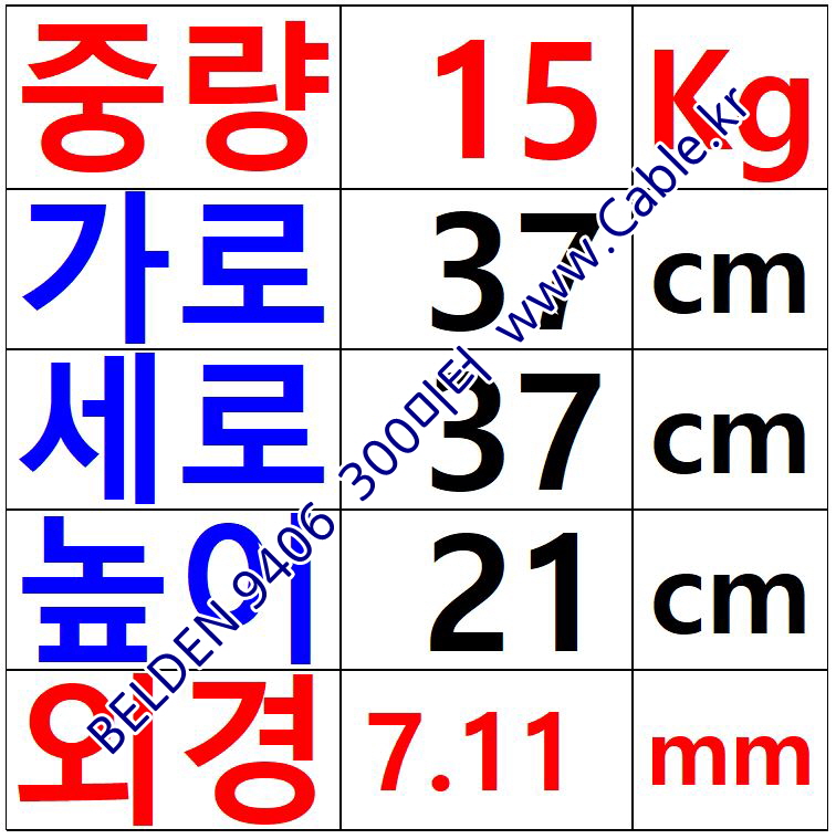 벨덴케이블 9406 BELDEN 라인 레벨 (Beige 300m)