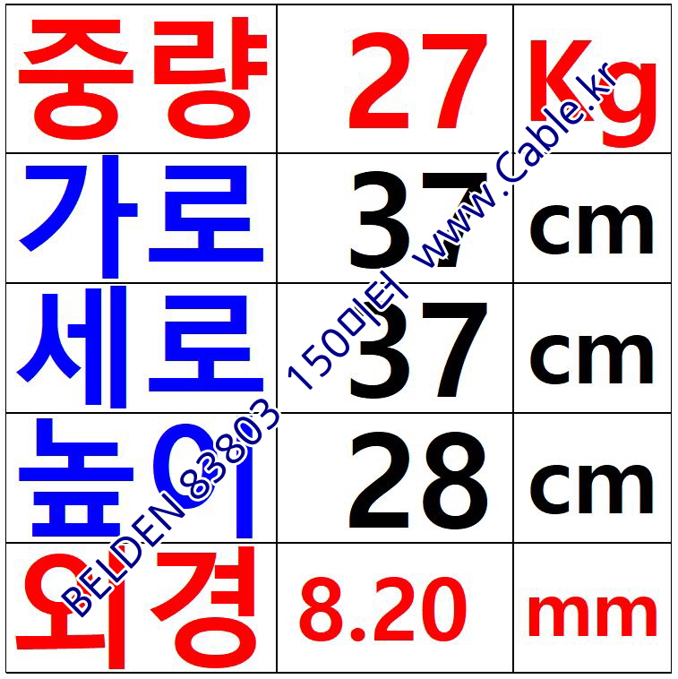 벨덴케이블 83803 BELDEN 파워 (150m)